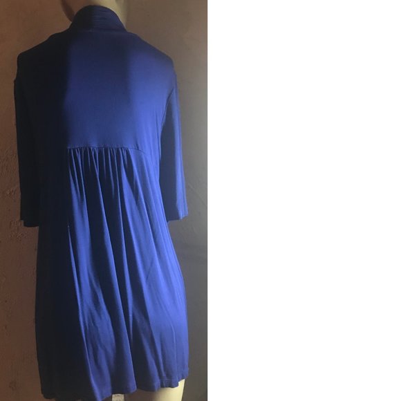 Logo Instant Chic Navy Knit Cardigan Size L - Picture 2 of 6